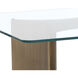 Denver 34 X 34 inch Clear / Antique Brass Coffee Table